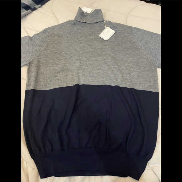 Brunello Cucinelli Men's Wool Cashmere Turtleneck Sz 54 - Picture 2 of 8